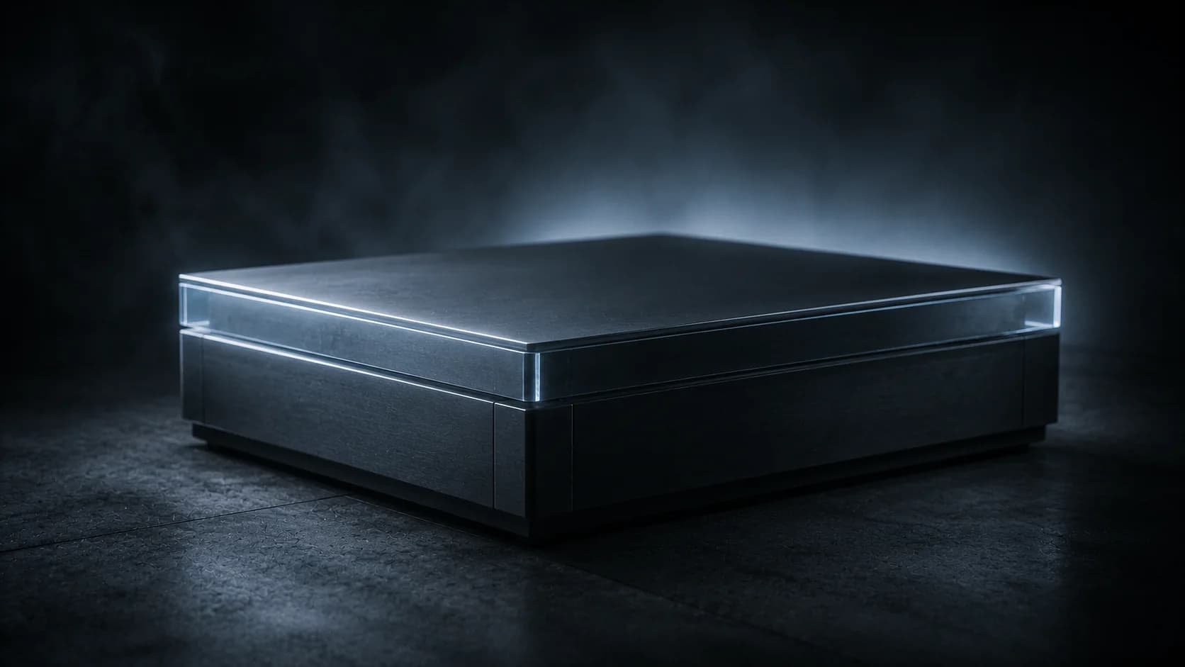 a luminous slab in a dark chamber
